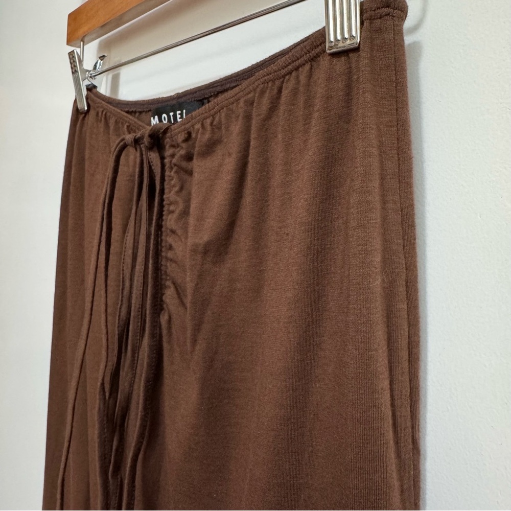 Motel Rocks Low Rise Tie Ruched Bootcut Pants - Picture 4 of 13